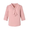 New summer fashion for moms in 2024, new women's chiffon three-quarter sleeve T-shirt and mini shirt for middle-aged and elderly women Item Picture
